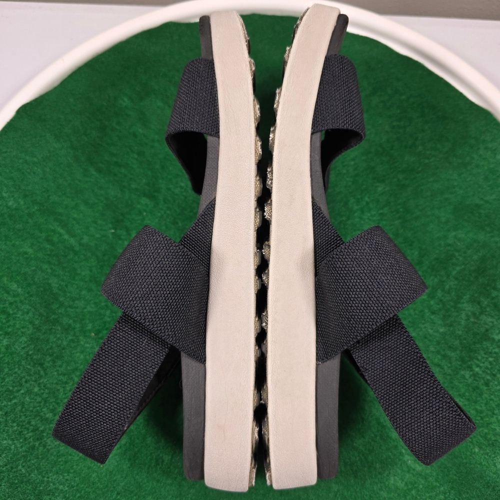 Keen Elle Backstrap Sandals Womens 9 Black Stretch Gore Platform 1022620 - Picture 7 of 9